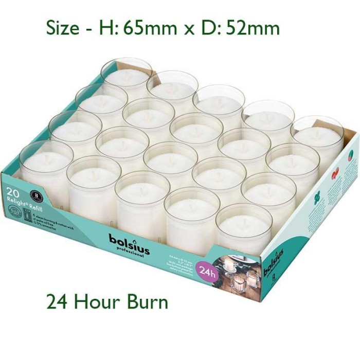 CANDELA LUNGA DURATA 24H WHITE